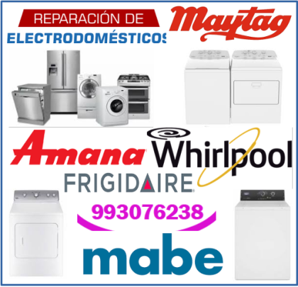 Frigidaire reparaciones de lavadoras y secadoras.