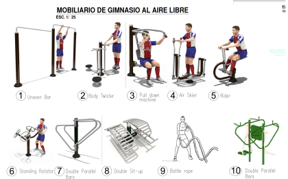 Equipos biosaludables para parques MK