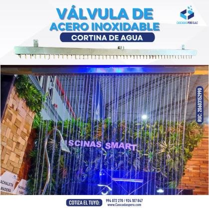 CORTINA DE AGUA - REBOSE DE ACERO PARA MURO LLORON