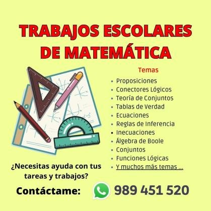 Se realizan tareas/trabajos escolares de matemática