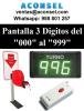 Indicador Pantalla Turno 3 Dígitos