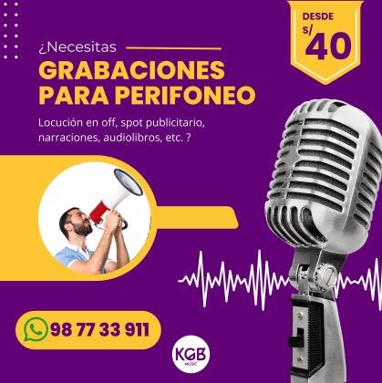 Audio - Spot Comerciales - Grabación para perifoneos