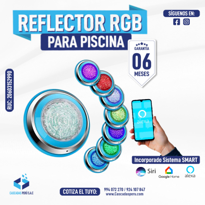 Reflectores RGB piscina , Luces de colores para piscina  , Luces sumergibles , Luces LED RGB