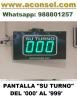 Pantalla de Turno de 3 Dígitos
