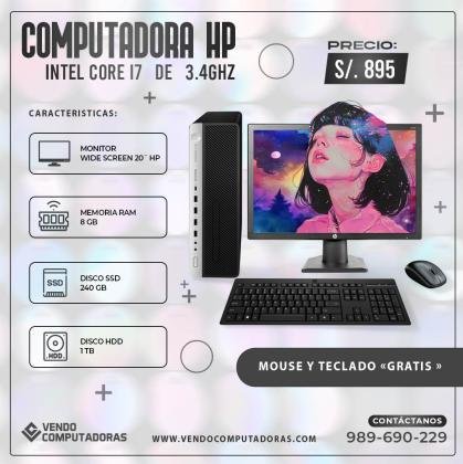 ¡LLEGA LA POTENCIA A TU MESA! PC CORE i7 + REGALOS